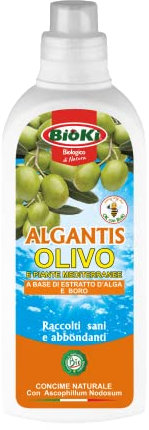 ALGANTIS OLIVO, Concime energizzante con Boro e Ascophillum Nodosum per Olivo e Piante Mediterranee, flacone da 1 kg