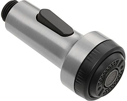 CREA Küchenarmatur Sprühkopf Ersatzteil, Nur für G1/2 Anschluss, 3-Funktion Ausziehbare Spültischarmatur Sprayer Ersatzdüse, Wasserhahn Küche Kopf Schlauch Belüfter, Gebürstet