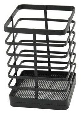 TRTO Flat Iron Utensil Holder Kitchen Tools Storage Industrial Style Black