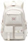 Makukke Schultaschen für Mädchen, Rucksack, Damen, wasserdicht, Büchertaschen mit Laptopfach & Diebstahlschutz, lässiger Tagesrucksack für Grundschule Junior High University, weiß, 42