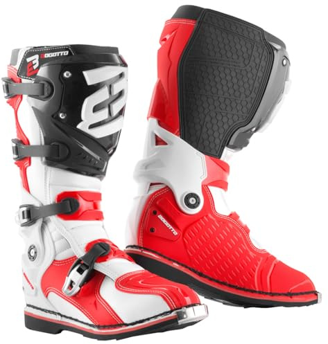 Bogotto MX-7 S Motocross Stiefel, rot/schwarz/weiß, 43