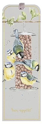 Wrendale Designs Lesezeichen Bon Appétit Bluetit - Gold, Karton, 1 Stück