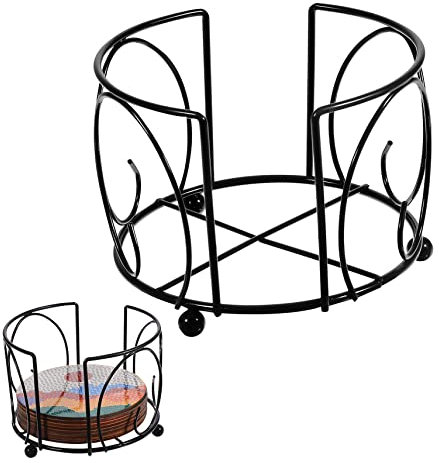 Cabilock Support De sous-Verres Fer G Shape Porte-sous-Verres Métal Rangement Multifonctionnel pour Maison Et Bureau