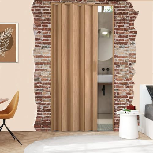 PUERTA DE SOFFIETTO A MEDIDA PVC HACTO MADERA-Precio SALIDA x Medidas 0-95x220, Accesorios instrucciones y videos. Disponible en altura máx. 224 cm. Modelo LORELLA EXTRA IMPRESADO