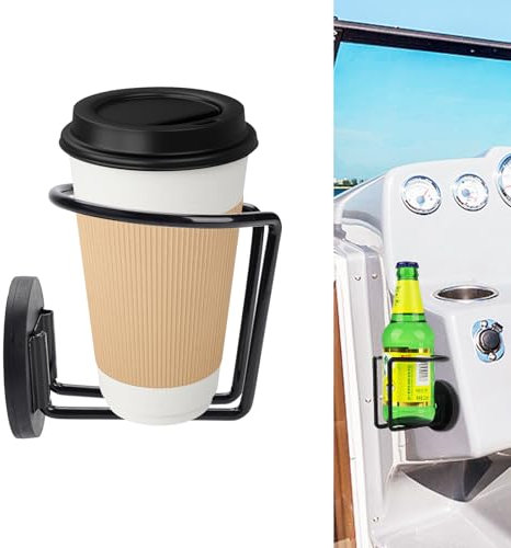 Adorila Magnetic Cup Holder, Stainless Steel Magnetic Cup Caddy, Drink Holder for Tractor Mower Truck Car Bus Yacht (Horizontal)