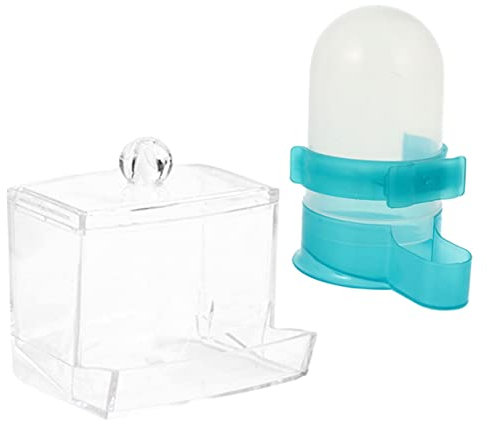 minkissy 1 Satz Futtertrinker Automatisches Futterfütterungswerkzeug Hühnerstall-Futter Hühnerfutter-Set Selber Machen Tränkebecken Für Geflügel Taubenfutter Wasserspender Plastik Küken