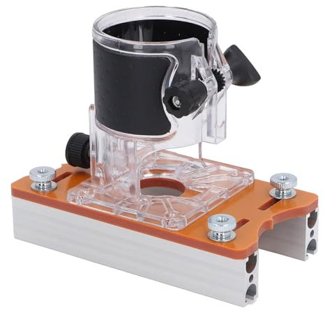 2 en 1 Soporte Ranurado Invisible, Base para Fresadora de Madera, Base Ranurada y Soporte de Sujeción para Máquina Recortadora de 65mm, Localizador de Guía Ranurada para Fresadora