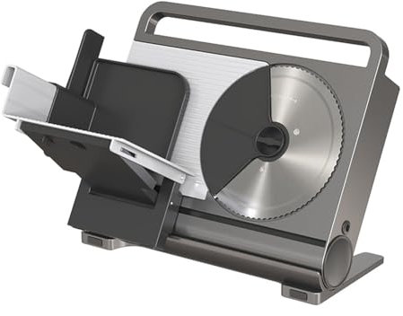 VACSAX Adjustable Thickness Meat Slicer, 200W Electric Slicer Meat Cutter, Ham Bread Slicer, Commercial Fully Automatic Lamb Roll Frozen Meat Meat Grinder, for Cuts Meat, Bread and Cheese