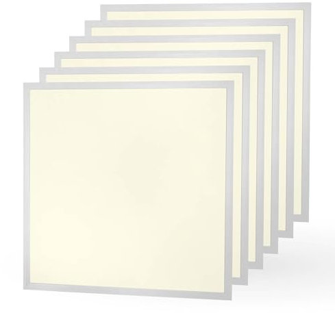 Ledvion - 6x LED Panel, 60x60, 36W, 3000K, 4000 Lumen, Einbau Deckenleuchte, Inkl. LED Treiber mit Schnellanschluss