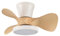 wonderlamp - Ventilador de techo pequeño ø56cm LED Merial Blanco+Haya CCT 3000-4000-6000K 20W con Temporizador y Mando