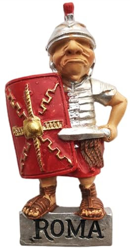 Calamita da frigorifero 3D soldato di Roma Italia, souvenir per frigorifero, decorazione dipinta a mano