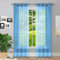 GAIFNAG Curtain for Bedroom Black Out Curtain 250 x 220 cm Drop Eyelet, Lightweight, Thermal Insulated Beaded Curtain Door Curtain Beads for Bedroom and Living Room, Sky Blue