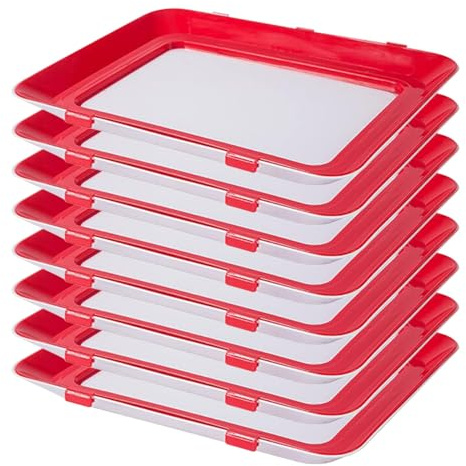 HINOPY - Frischhaltetablett, 8 Stück Stapelbar und Wiederverwendbares Lebensmittelkonservierung Tablett Kreatives Vakuumversiegelung onservierung Tablett für Kitchen Tools Seal VorratsbehäLter