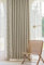 Homxi Küche Gardinen Blickdicht 2er Set,2 x 86W x 160H cm,Vorhang Blickdicht Kinder Beige Spleißen von Blumen Ösen Gardinen Küche