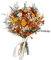 DADEA Bouquet di Fiori Secchi Arancioni, 16,93 Pollici Fiori Secchi Autunnali per Vaso, Fiori Secchi Realistici per Decorazione, Composizione Floreale Autunnale, Fiori Secchi per