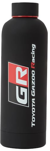 Toyota Gazoo Racing Isolierte Sport-Trinkflasche, 537 ml, Schwarz und Rot