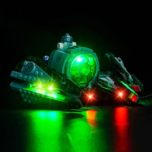 LocoLee Licht Set Kompatibel mit Lego 75360 Yodas Jedi Starfighter, Nur Lichter Set - Kein Modell, Licht Beleuchtung Set Compatible with Lego Star Wars Yoda's Jedi Starfighter