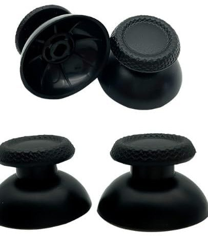 Duluok 4 Pezzi Levette Analogiche Thumbstick Levette Analogiche Joystick Analogici Ricambio Controller ABS per PS4 PS5 Joystick per One S X Standard Elite Controller Nero