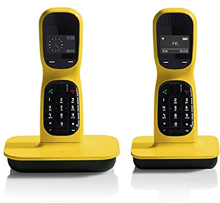 CAFIEDR Telefono Fisso Telefono Cordless Digitale con Blocco chiamate indesiderate e segreteria telefonica, Chiamata a Tre, memorizzazione di 250 Gruppi di Numeri di Telefono, Te(Verde)