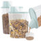 Dokeno 2PCS Contenedor Pienso 2,5 L, Contenedor Comida Perro con Vaso Medidor, Recipientes Herméticos para Comida para Perros, Envase de Plástico, para Cereales, Arroz, Perros, Gatos (26 * 15 * 8cm)