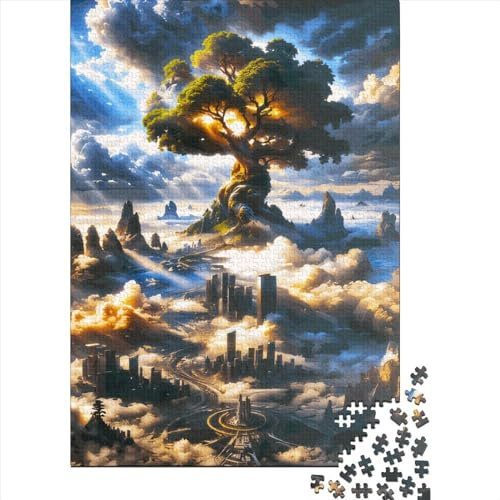 Weltenbaum-Puzzle, das perfekt passt, Premium-Puzzle aus Karton für Kinder und Erwachsene ab 12 Jahren, 38 x 26 cm, 1000 Teile