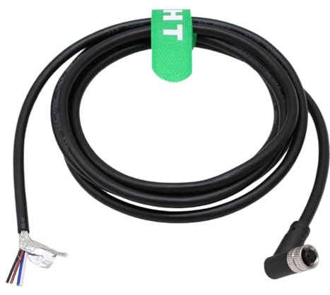 HangTon Cable de alimentación eléctrica M8 de 4 pines hembra para control de automatización Keyence, interruptor de dispositivo de campo, blindado, PVC, 10 m