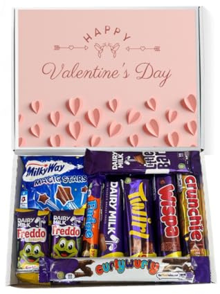 QLV Valentine's Chocolate Gift Box, Letterbox Gift for Him & Her
