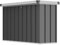 Warmiehomy 350L Metal Garden Storage Box with Padlock, Lockable Outdoor Storage Box Waterproof, Extra Large Garden Boxes for Tools, Cushion, 117.5x50x74.5cm, Carbon Black