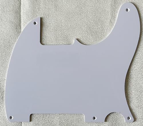 Plektrumschutz für US-kompatible Fender Esquire Telecaster, 5-Loch-Leer-Stil, Gitarren-Pickguard, Schlagplatte (1-lagig, weiß)