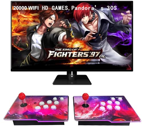 【36700 giochi in 1】 Scatola di Pandora 3D WiFi separata, console di gioco classica arcade 2 in 1, 2 joystick, supporto 3D, 1280 x 720 Full HD, cerca/salva/nascondi/pausa gioco fino a 4 giocatori