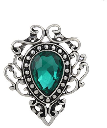 YAZILIND Brosche Juwel Retro grüne Zirkonia Wasser Tröpfchen Pins