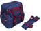 Acclaim Farne Midi Nylon Four Bowl Level Lawn Flat Green Short Mat Bowls Bag and Four Bowls Carrier (Navy Blue/Burgundy)