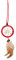 Ciffre Traumfänger Halskette Dreamcatcher Leder Fair Trade Auto LKW Truck Rückspiegel Deko Rot (Durchmesser ca. 6cm)
