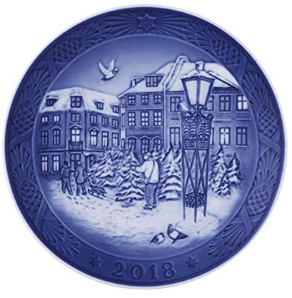 Royal Copenhagen 1024792 Xmas Plate Series Rc Weihnachtsteller 2018, Porzellan, Mehrfarbig 18cm