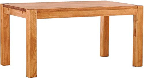 Esstisch Rio Kanto 160x80 cm Honig Pinie Massivholz Größe und Farbe wählbar Esszimmertisch Küchentisch Holztisch Echtholz vorgerichtet für Ansteckplatten Tisch ausziehbar Brasilmöbel
