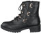 Bianco Pearl Biker Boot, Stivali da Motociclista Donna, Nero, 36 EU