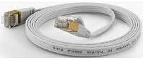 wantecWire Extra Flat Patch Cable CAT.6 FTP Shielded white White Länge 3m