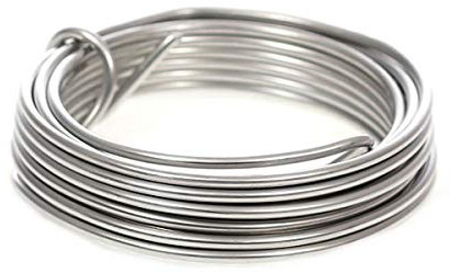 Bütic Alu Draht - Schmuckdraht - Biegedraht - Basteldraht Ø 2mm, Farbe:Silber, Länge (cm):5m