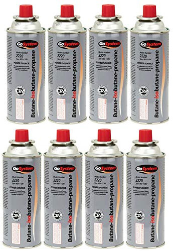 Go System Valve Gas Cartridge Camping Gas Stove Cartridge Burner Iso-Butane/Propane 227 g, 8