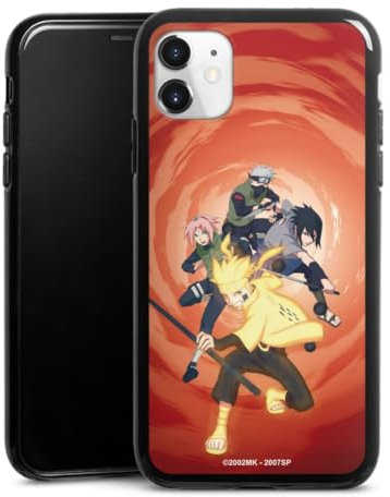 DeinDesign Silikon Hülle kompatibel mit Apple iPhone 11 Case schwarz Handyhülle Naruto Shippuden Sasuke Sakura