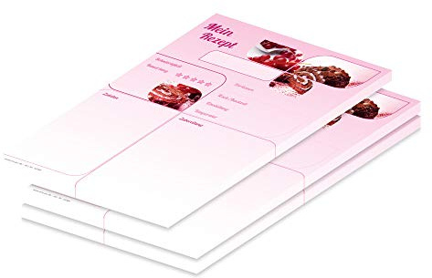 PRICARO Rezeptblock Schokobiskuit, A5, 3 Stück