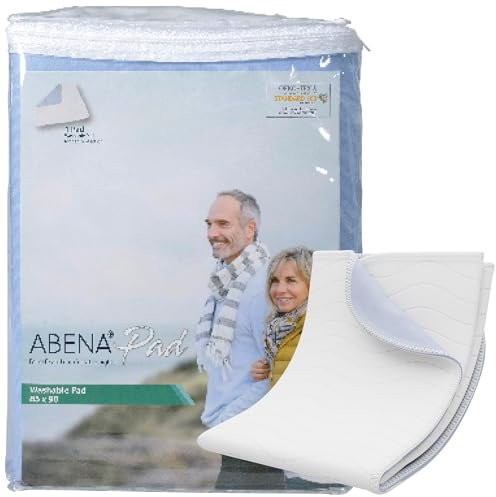 ABENA Inkontinenzunterlage Waschbar, saugfähige Bettauflage für Inkontinenz 90x85 cm, Wiederverwendbare wasserdichte Matratzenauflage für Babys, Kinder oder Senioren
