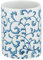 WENKO Zahnputzbecher Mirabello - Zahnbürstenhalter für Zahnbürste und Zahnpasta, Keramik, 8 x 11 x 8 cm, Blau, Blau/Weiß