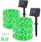 Dalugo Green Solar Lights, 2 Pack 40Ft Solar Fairy Lights 8 Modes Waterproof Green Halloween Lights for Garden, Yard, Tree, Party, Birthday, Wedding, Indoor/Outdoor Decoration(Green)