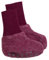 Cosilana, Baby Fleece Schühchen, 60% Wolle kbT und 40% Baumwolle KBA (ab 62/68 mit Noppen) (62-68, Weinrot meliert)