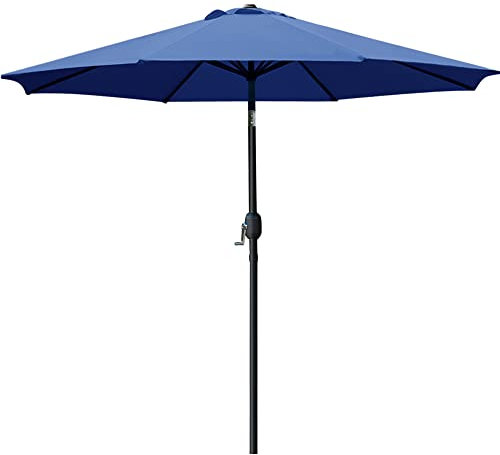 Sunnyglade 2,9 m Terrassenschirm Marktschirm mit 8 stabilen Rippen (Marineblau)