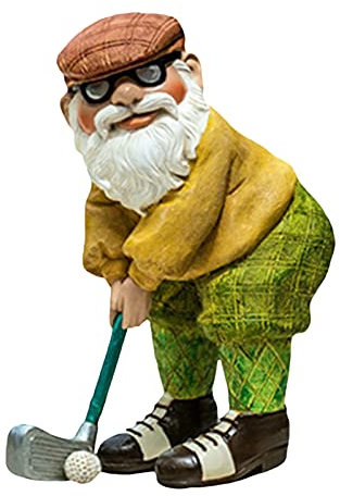 adfafw Gartenzwerg, Gartendeko Figuren, Gartenzwerge Lustig Für Außen, GNOME Beim Golfspielen, Kann Als Geschenk Oder Dekoration Verwendet Werden Astonishing