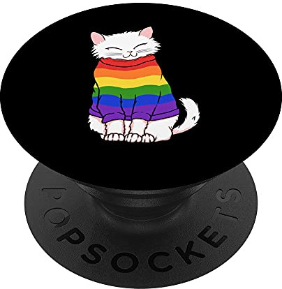 Niedliche LGBTQ-Katze PopSockets mit austauschbarem PopGrip