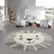 Teppich-Traum Kinderzimmer Teppich Baby Spielteppich 3D Optik High Low Effekt Löwe Creme grau weiß 80 cm rund
