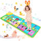 Innedu Klaviermatte, Musikmatte Kinder mit Mehreren Tiergeräuschen und Modi, Faltbare Kinder Spielzeug mit Leuchtender Spieluhr, Musikspielzeug für 1 2 3 4 5 Jahr Mädchen Junge (100 x 36 cm)